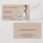 ヴィンテージの衣類の中古品店のブティックビジネス 名刺 (正面/裏面)