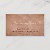 ヴィンテージの衣類の中古品店のブティックビジネス 名刺 (裏面)