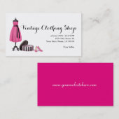 ヴィンテージの衣類の販売人の名刺 名刺 (正面/裏面)