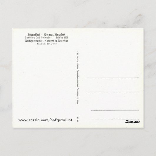 ヴィンテージの表示/Vegesackはがき ポストカード (裏面)