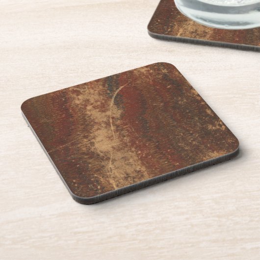 ヴィンテージの表紙、レトロのフェイクな革限界 コースター (左側)