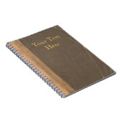 ヴィンテージの表紙、レトロのフェイクな革限界 ノートブック (右側)