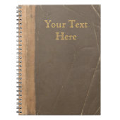 ヴィンテージの表紙、レトロのフェイクな革限界 ノートブック (正面)