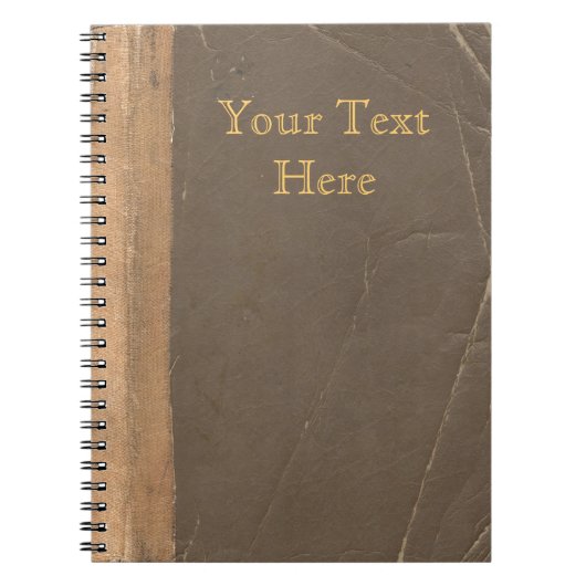 ヴィンテージの表紙、レトロのフェイクな革限界 ノートブック (正面)