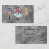 ヴィンテージの裁縫婦 名刺 (正面/裏面)