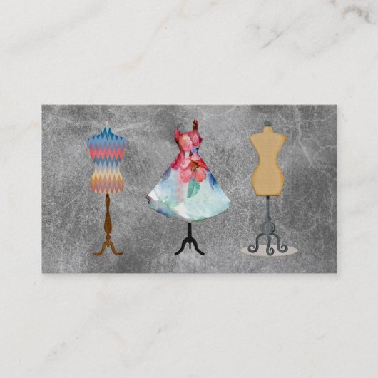 ヴィンテージの裁縫婦 名刺 (正面)