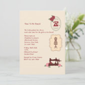 ヴィンテージの裁縫師の招待状 招待状 (スタンド正面)