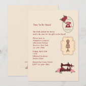 ヴィンテージの裁縫師の招待状 招待状 (正面/裏面)