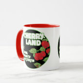 ヴィンテージの装飾品、ウィスコンシン州ドア郡チェリーランド マグカップ (正面左)