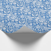 ヴィンテージの装飾用の青い模様人気がある、 ラッピングペーパー (角)