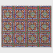 ヴィンテージの装飾的なデザインパターン ラッピングペーパー (フラット)