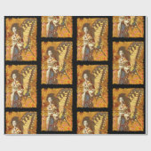 ヴィンテージの装飾的な芸者の包装紙 ラッピングペーパー (フラット)