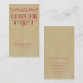 ヴィンテージの装飾的な蔵書票 名刺 (正面/裏面)