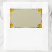 ヴィンテージの装飾的な金ゴールドのボーダーラベルのステッカー 長方形シール (バッグ)