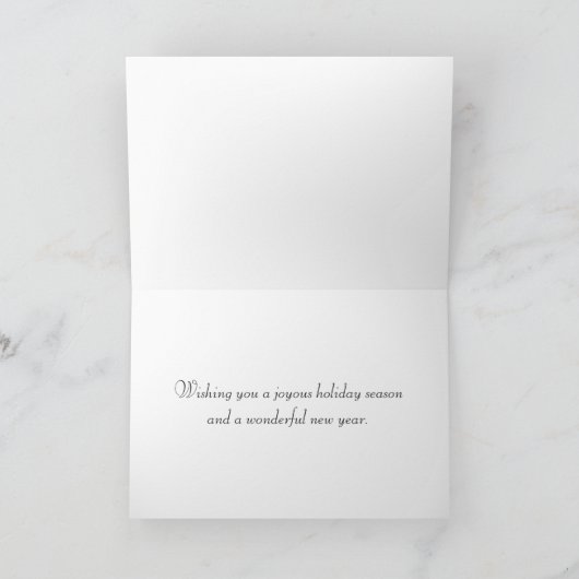 ヴィンテージの製革工及びIvesの丸太小屋の休日のクリスマス シーズンカード (内部)