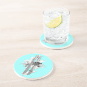 ヴィンテージの複葉機 コースター (側面)