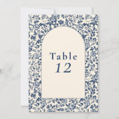 ヴィンテージの複雑なフローラアーチ台座図 招待状 (正面)