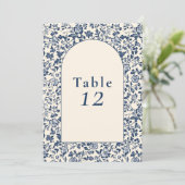 ヴィンテージの複雑なフローラアーチ台座図 招待状 (スタンド正面)