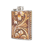 ヴィンテージの西欧諸国のカウボーイによって用具を使われる革 フラスク (左)