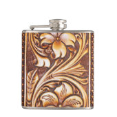 ヴィンテージの西欧諸国のカウボーイによって用具を使われる革 フラスク (正面)