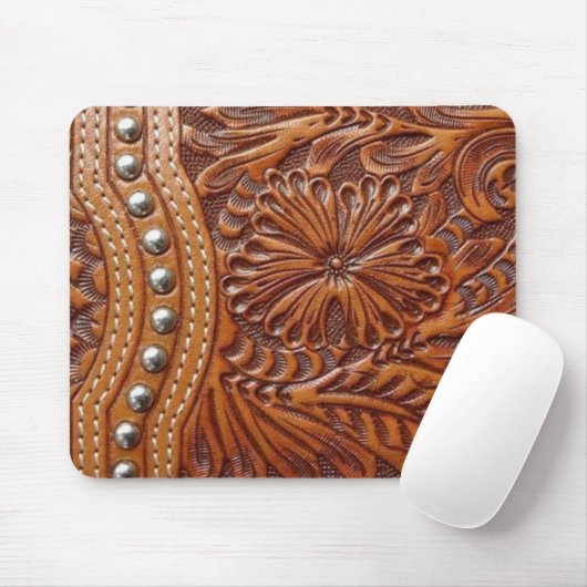 ヴィンテージの西欧諸国のパターンによって散りばめられる革 マウスパッド (マウス)