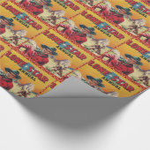 ヴィンテージの西部のカウボーイポスタープリントの単独星 ラッピングペーパー (角)