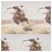 ヴィンテージの西部のロデオのカウボーイの強く反対する馬の生地 ファブリック (見本)