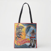 ヴィンテージの西部のロデオのカルガリーのコラージュPtint トートバッグ (正面)