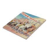 ヴィンテージの西部のロデオパレードの7月4日のロデオ タイル (側面)