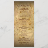 ヴィンテージの西部の国の結婚式プログラム プログラム (裏面)