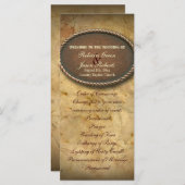 ヴィンテージの西部の国の結婚式プログラム プログラム (正面/裏面)