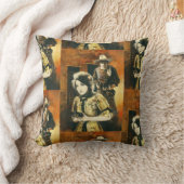 ヴィンテージの西部の正方形の投球のクッション クッション (ブランケット)