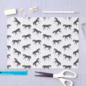 ヴィンテージの西部の馬パターン旧式の馬 薄葉紙 (クラフト)