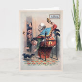 ヴィンテージの規律化された子クリスマスカード シーズンカード (正面)