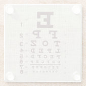 ヴィンテージの視線グラフ(Burlap) ガラスコースター (裏面)