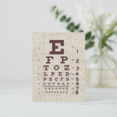 ヴィンテージの視線グラフ(Burlap) ポストカード (スタンド正面)