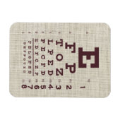 ヴィンテージの視線グラフ(Burlap) マグネット (横)