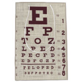 ヴィンテージの視線グラフ(Burlap) ミディアムペーパーバッグ (正面)