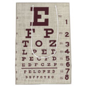 ヴィンテージの視線グラフ(Burlap) ミディアムペーパーバッグ (裏面)