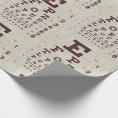 ヴィンテージの視線グラフ(Burlap) ラッピングペーパー (角)