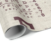 ヴィンテージの視線グラフ(Burlap) ラッピングペーパー (ロールコーナー)