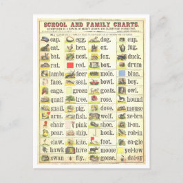 ヴィンテージの視語の教育表 ポストカード