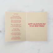 ヴィンテージの親友のバレンタインデーカード シーズンカード (内部)