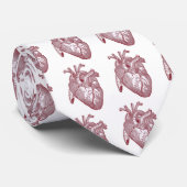 ヴィンテージの解剖ハート ネクタイ (ロール)