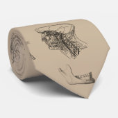 ヴィンテージの解剖学のプリント ネクタイ (ロール)