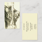 ヴィンテージの解剖学|の背筋(1852年頃) 名刺 (正面/裏面)