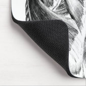 ヴィンテージの解剖学|の背筋(1852年頃) | B/W マウスパッド (コーナー)