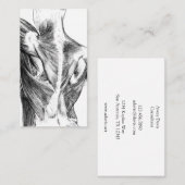 ヴィンテージの解剖学|の背筋(1852年頃) | B/W 名刺 (正面/裏面)