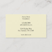 ヴィンテージの解剖学|の胴(1852年頃) 名刺 (裏面)