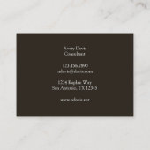 ヴィンテージの解剖学|の首および肩 名刺 (裏面)